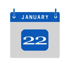 January of  calendar flat icon. Vector illustration.