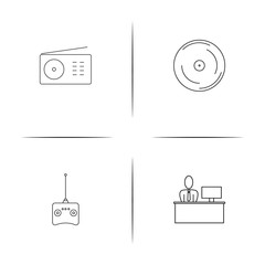 Devices simple linear icon set.Simple outline icons