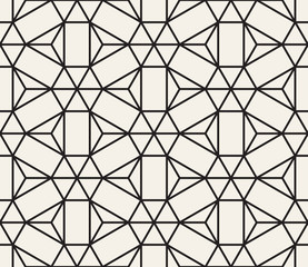 Vector seamless pattern. Modern stylish abstract texture. Repeating geometric tiles