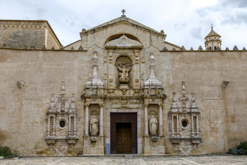 Fototapeta na wymiar Monastery of Santa Maria de Poblet church entrance portal