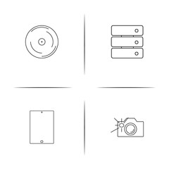 Devices simple linear icon set.Simple outline icons