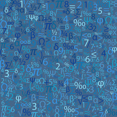 Colorful background with numbers, vector