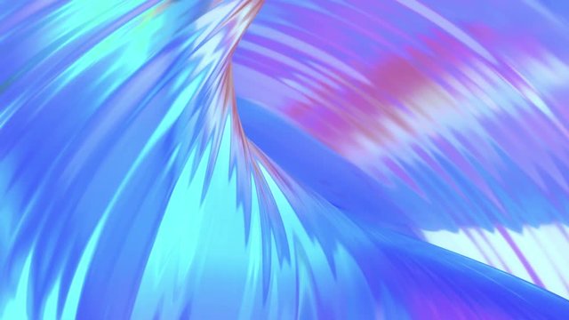 Holographic neon foil animation. minimal abstract background