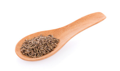 Pile of Caraway Seeds Isolated on White Background
