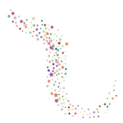 Glitter Vector Falling Stars Pattern. Carnival Festival Confetti Celebration Border. Christmas, New Year, Birthday, Music Firework. Modern Gift Voucher Glitter Vector Falling Stars Pattern.