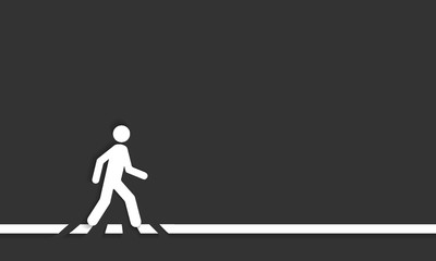 Pedestrian crossing line – crosswalk, vector