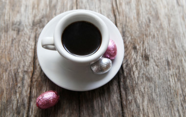 café œufs en chocolat