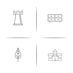 Industry simple linear icon set.Simple outline icons