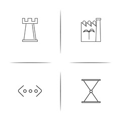 Industry simple linear icon set.Simple outline icons