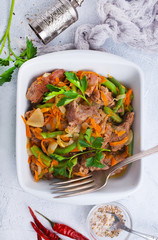 meat with vegetables