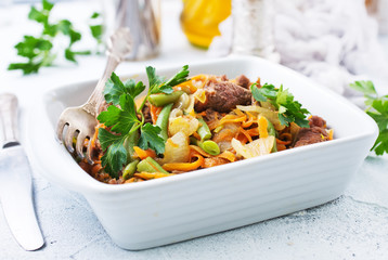 meat with vegetables