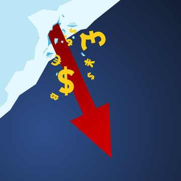 stock market Arrow down