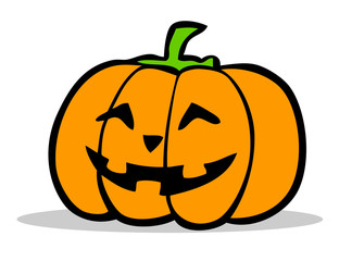 Pumpkin as Jack-o-Lantern for Halloween