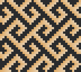 Vector seamless pattern. Modern stylish abstract texture. Repeating geometric tiles from striped elements.