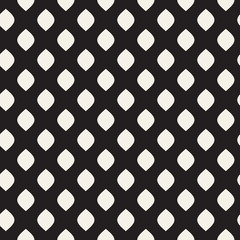 Vector Seamless Black and White Wavy Lines Pattern. Abstract Geometric Background