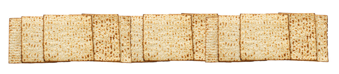 passover background with matzoh isolated on white.