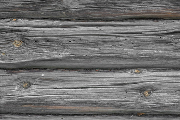 Fototapeta premium Old gray log house texture