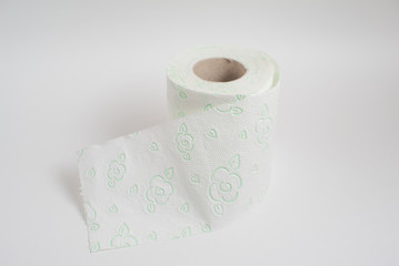 Toilet paper isolated on white background