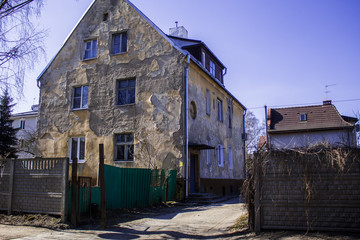 old shabby house of old construction