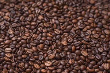 Coffee beans texture background