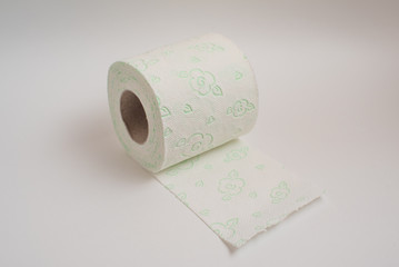 Toilet paper isolated on white background