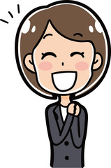 喜ぶ女性のイラスト