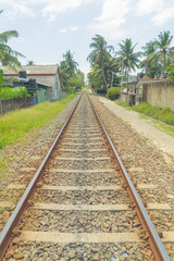 Fototapeta na wymiar March 1, 2018. Hikkaduwa, Sri Lanka. Railway.