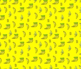 Seamless banana pattern