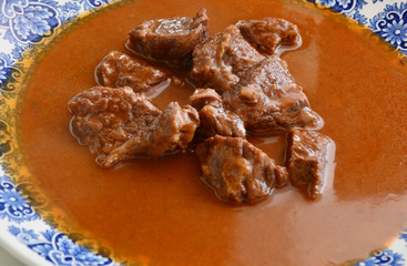 Goulash or Gulasch Austrain style  a popular meal in Central Europe, Eastern Europe