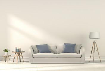 3D rendering of interior modern living room 