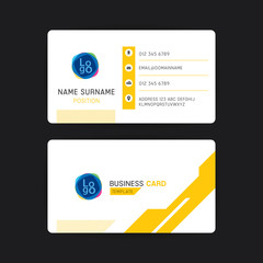 Business card template design. corporate theme.