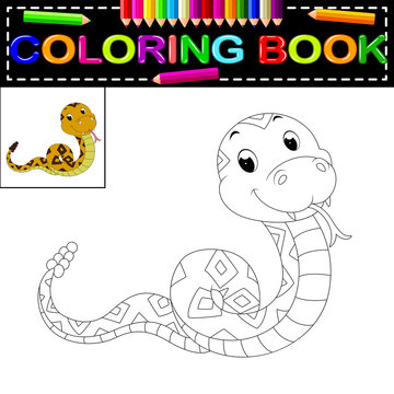 snake coloring book