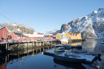 Fototapeta na wymiar Lofoten Islands, Norway Nusfjord