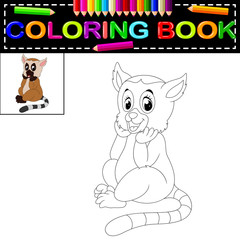 lemur coloring book 