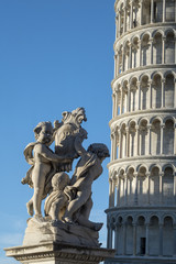Fototapeta na wymiar Pisa, Piazza dei Miracoli, famous cathedral square