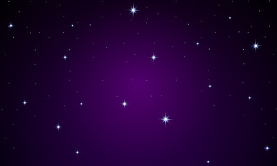 Fototapeta na wymiar Many stars on a purple background