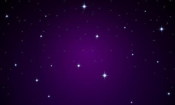 Many stars on a purple background