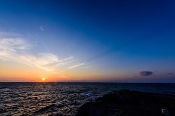 夕暮れの海　城ヶ島　The evening sky