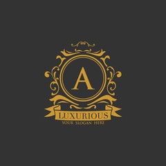 Luxury Logo template in vector for Restaurant, Royalty, Boutique, Cafe, Hotel, Heraldic, Jewelry, Fashion and other vector illustration