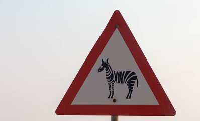 Hinweisschild - Zebra