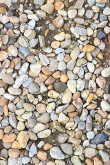small pebbles on the shore ,  standing background