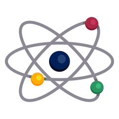 Vector Single Color Flat Atomy Icon