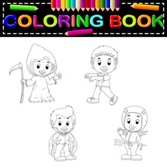 kids halloween coloring book