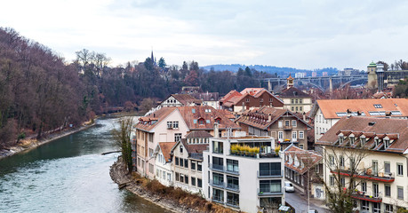 Aare river in Bern, Switzerland