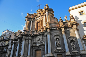 Fototapeta na wymiar Palermo, la chiesa di Sant'Anna