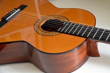 Obraz na płótnie Canvas Close-up horizontal guitar