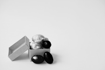 Easter Eggs chocolates in a little box