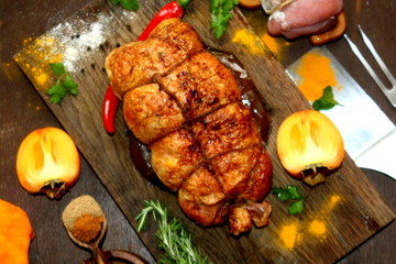 курица фаршированная.