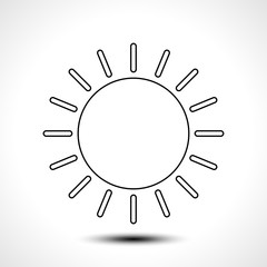 Sun icon. vector illustration