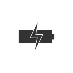 Battery load icon. Vector illustration. Flat design.